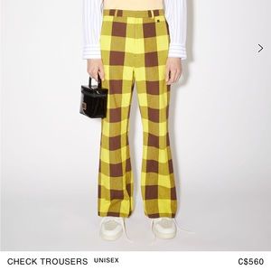 Acne studios checkered unisex pants